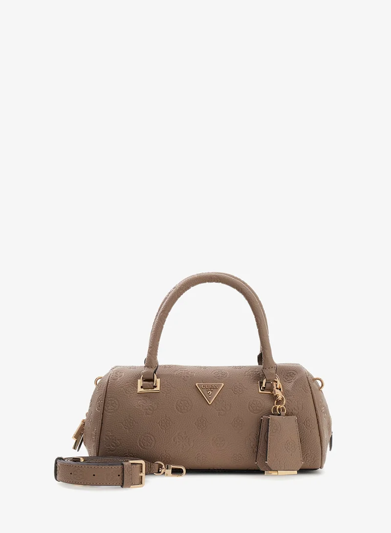 Guess Dark Oak Cresidia II Top Handle Satchel Bag for Women | Best Price UAE